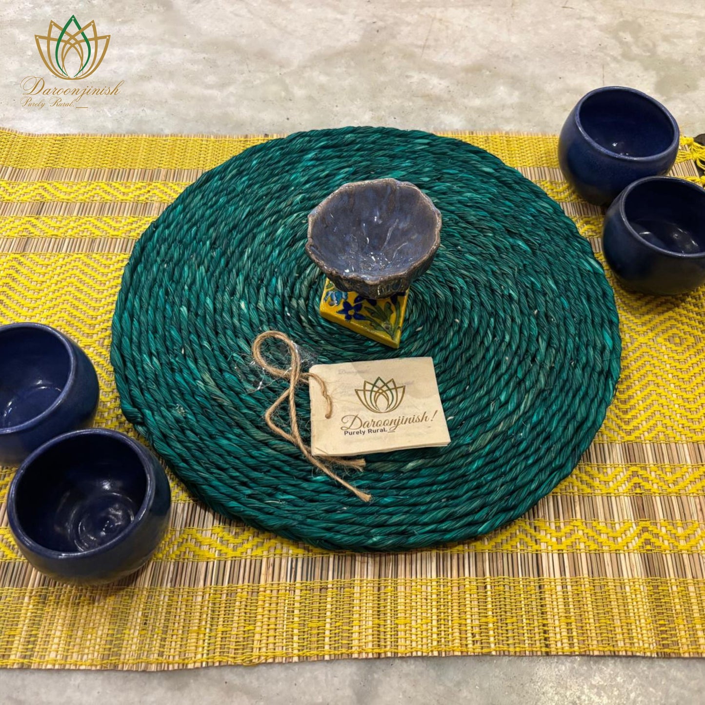 Sea Green Dining Mat – Natural & Serene