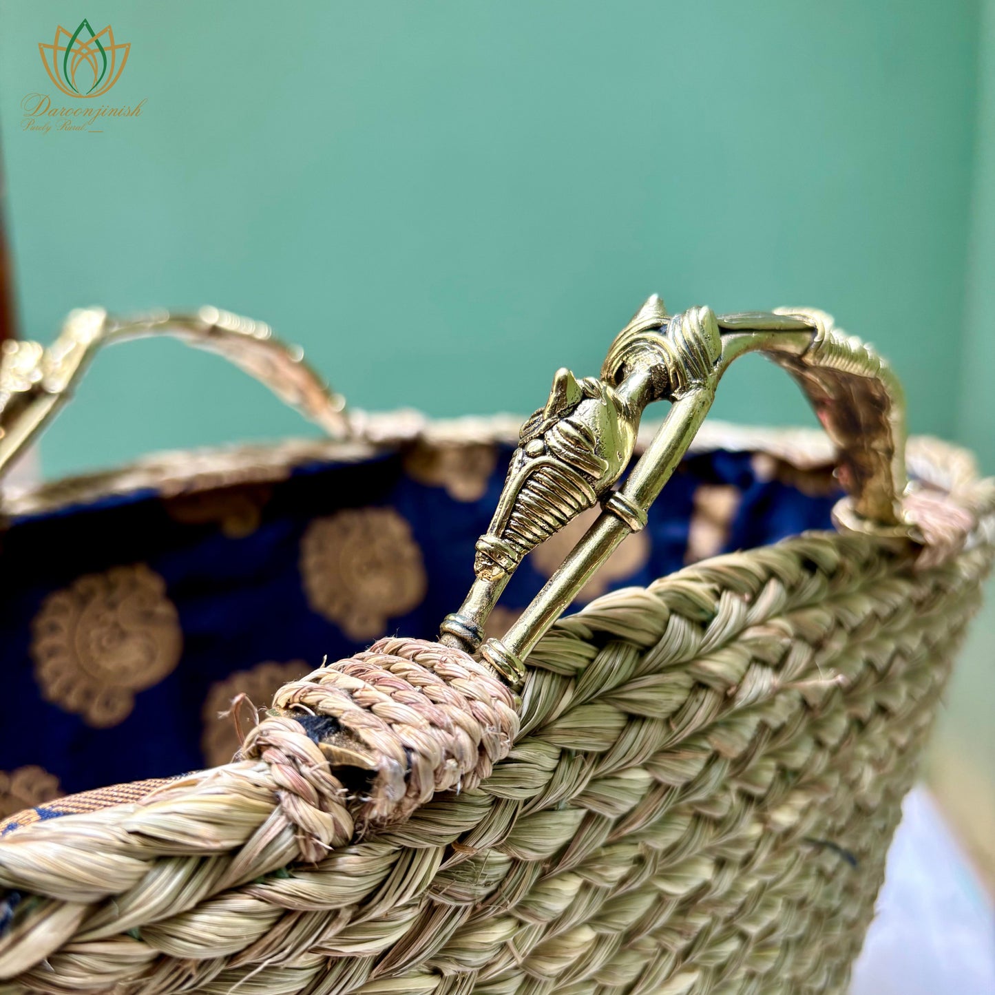 Sabai Dokra Basket Bag Natural