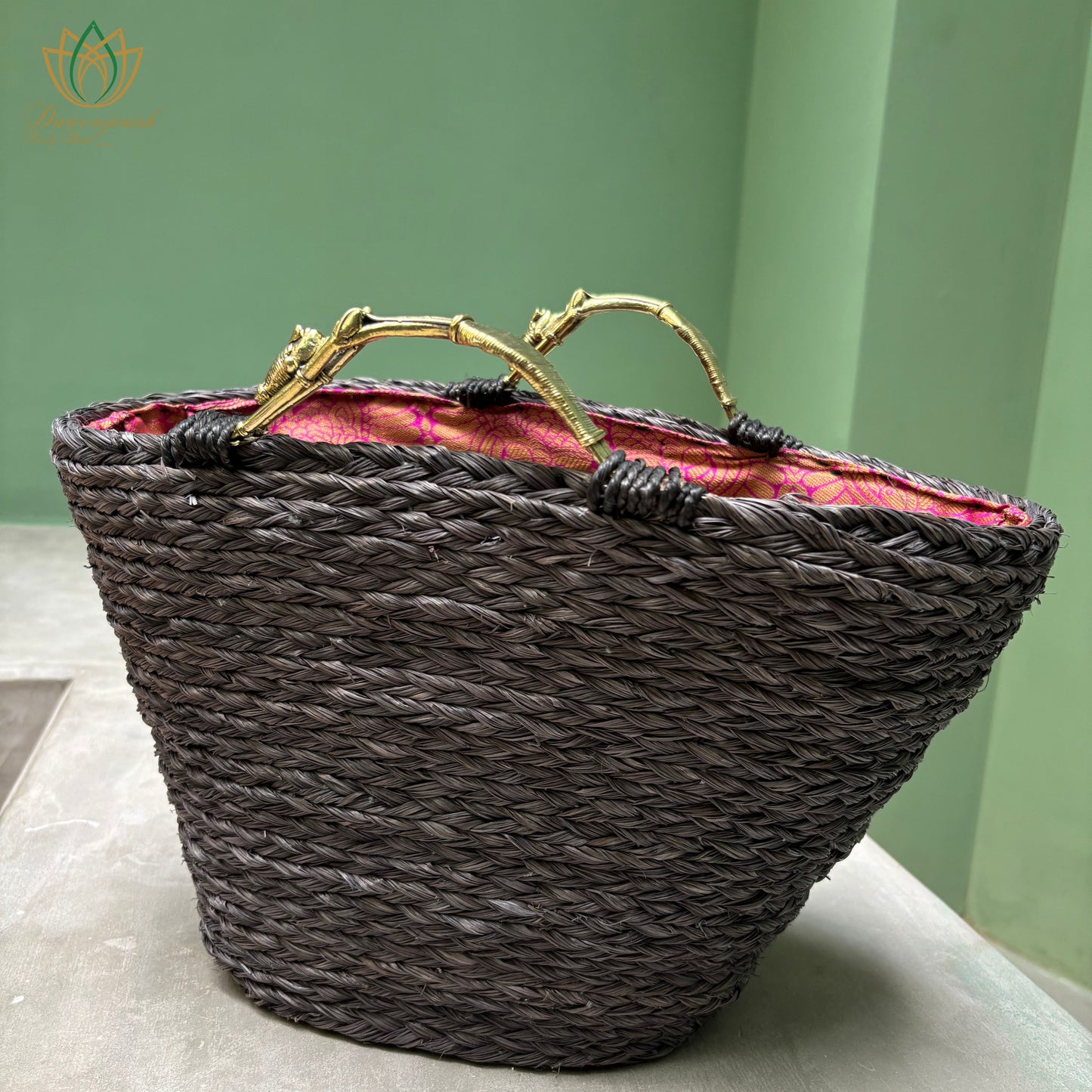 Sabai Dokra Basket Bag Black