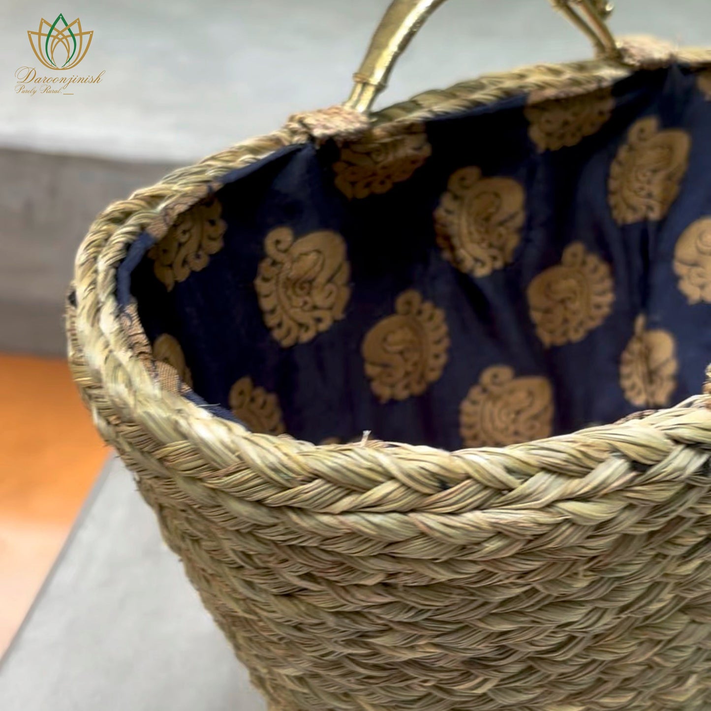 Sabai Dokra Basket Bag Natural