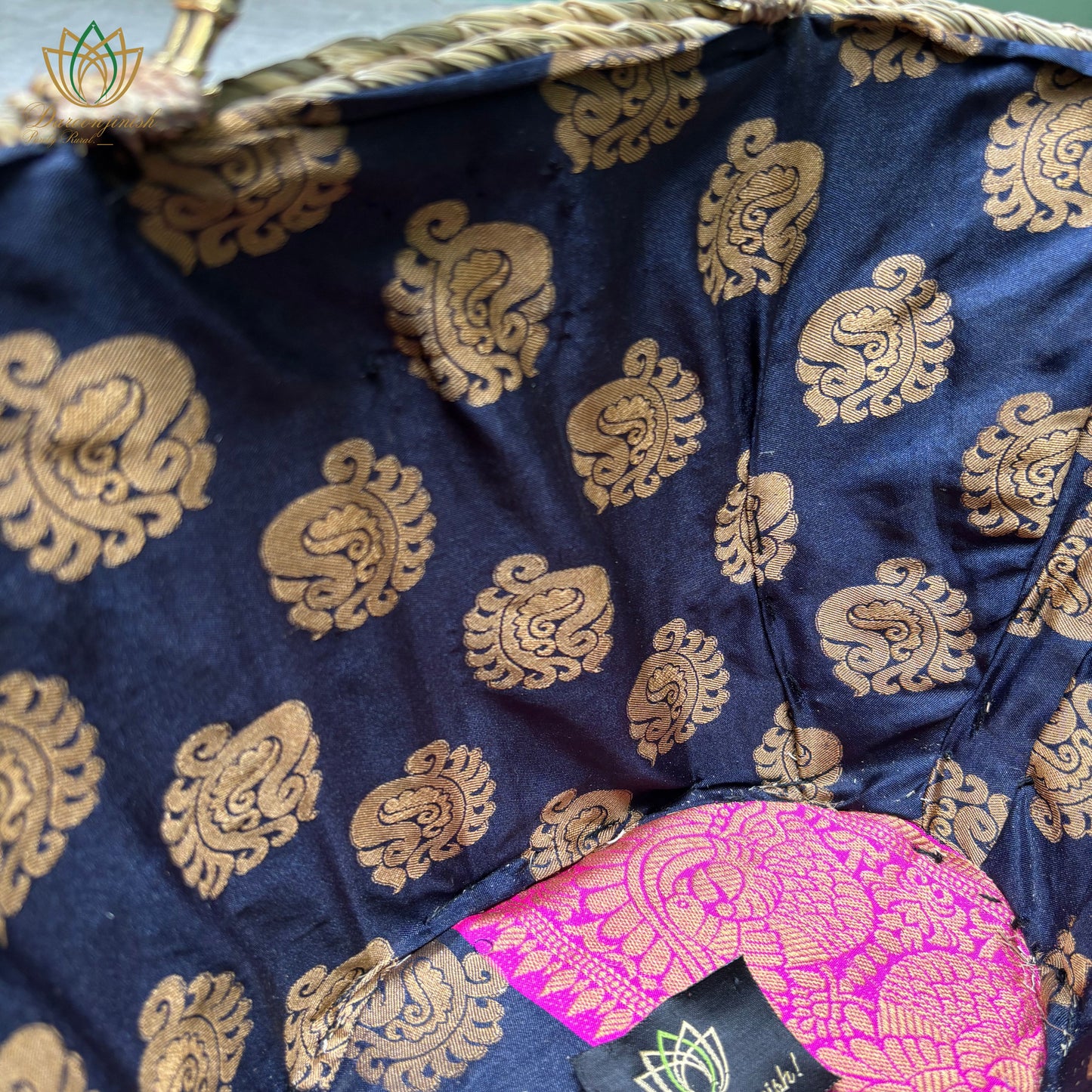 Sabai Dokra Basket Bag Natural