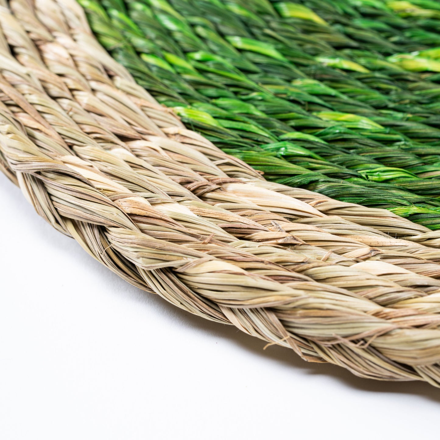 Close-up detail of the woven Sabai grass texture