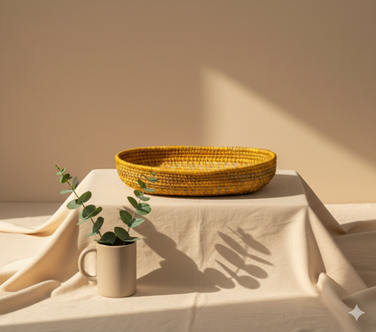 Yellow "Oval" Basket