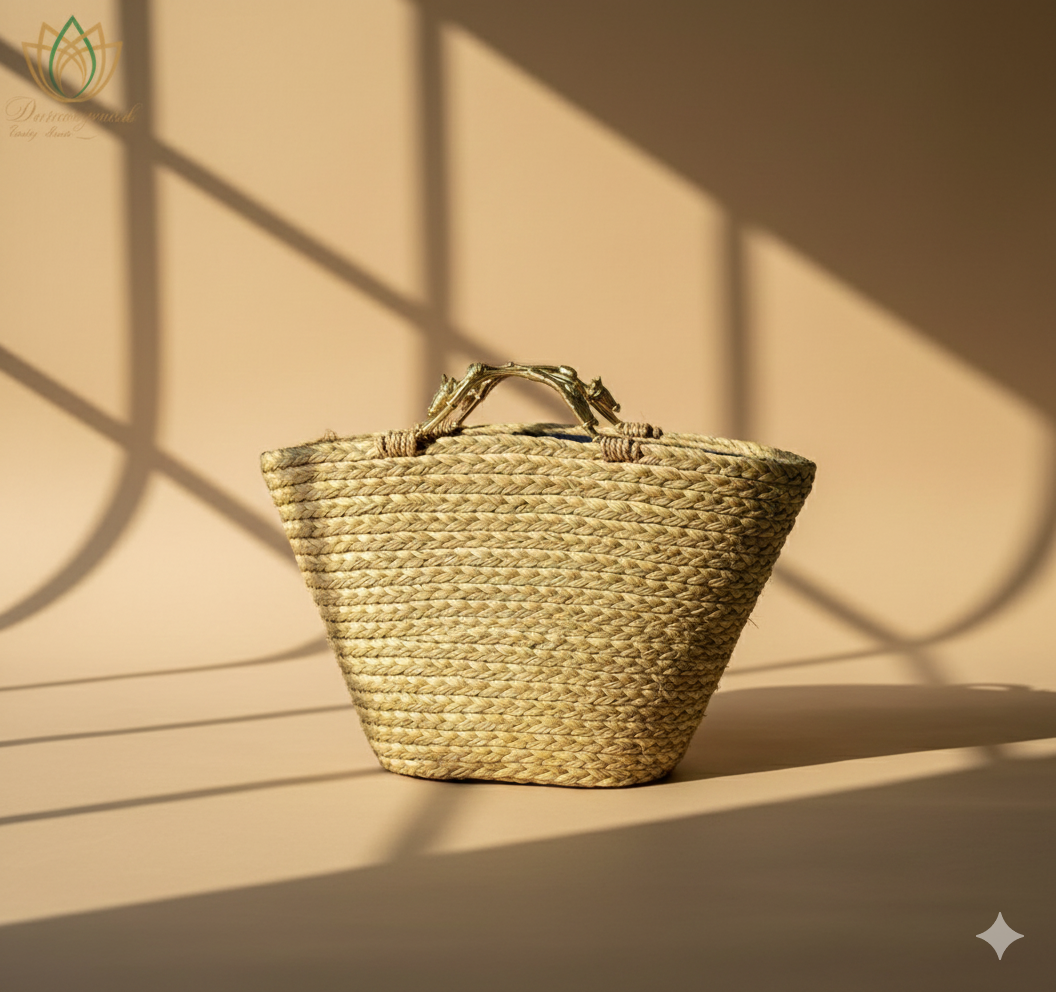 Sabai Dokra Basket Bag Natural