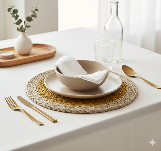 Yellow Sabai Plate Mats