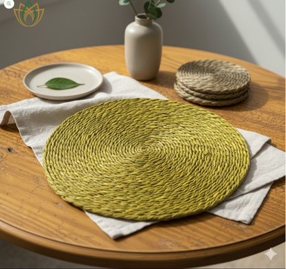 Mustard Yellow Dining Mat – Eco-Friendly & Handcrafted