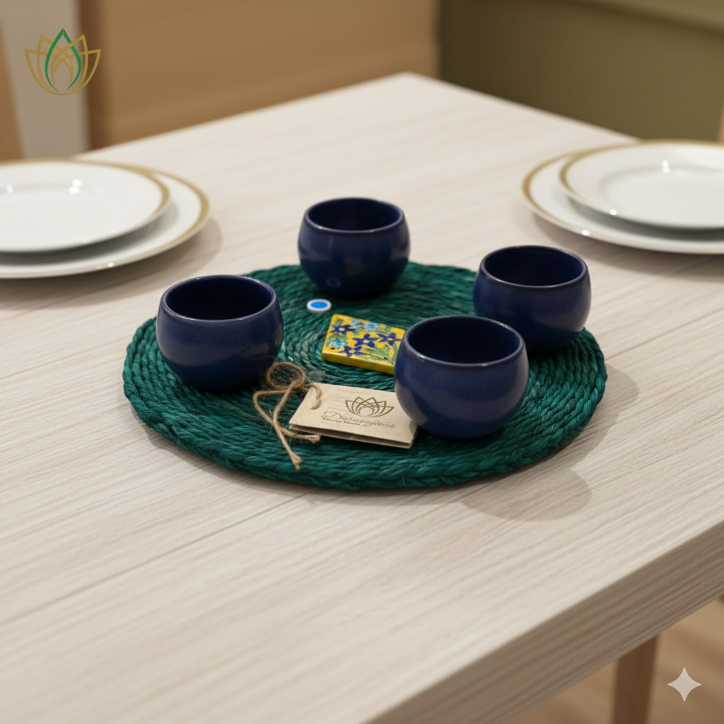 Sea Green Dining Mat – Natural & Serene