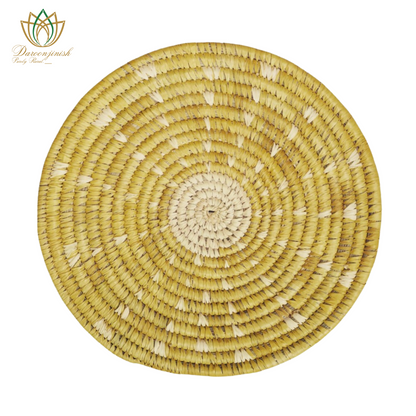 Yellow dotted Sabai Mats