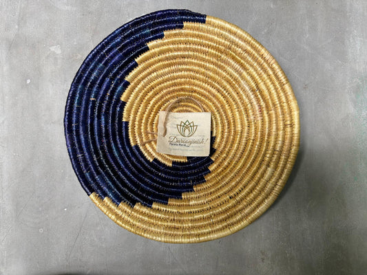 Blue & Golden Round Basket Tray