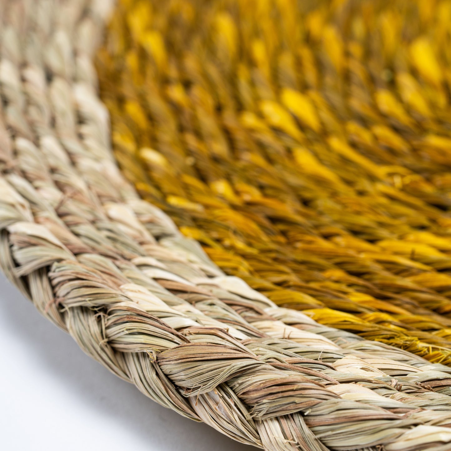 Close-up of Sabai grass texture in yellow

