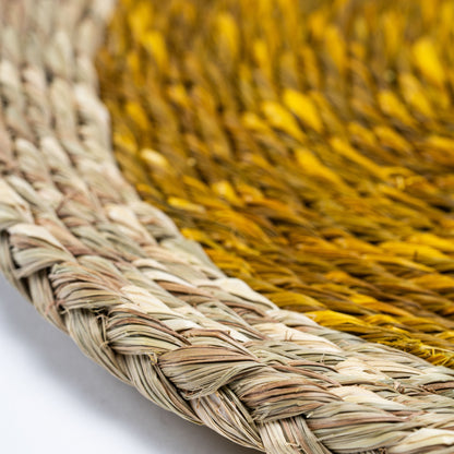 Close-up of Sabai grass texture in yellow

