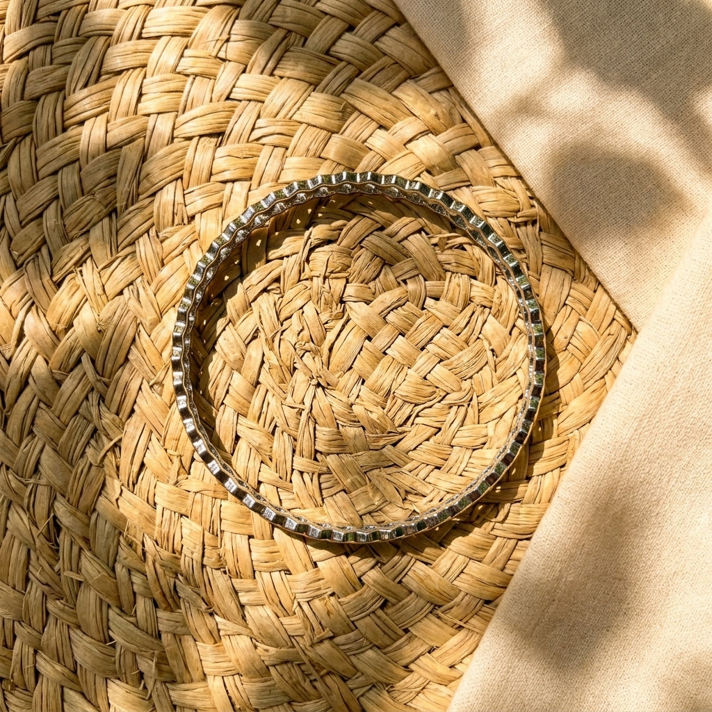 Biruni Noah – 92.5 Hallmarked Sterling Silver Bangle. (WhatsApp us at +91 98312 63343 to place your order)