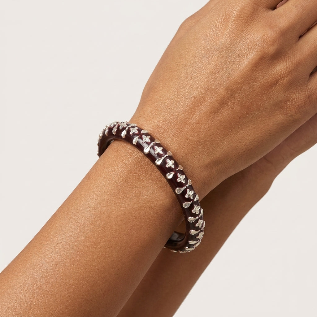Mallikā Valaya | Handcrafted 92.5 Sterling Silver Pola Bangle