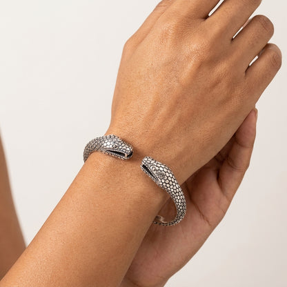 Naga Bala | Handcrafted 92.5 Sterling Silver Serpent Bangle