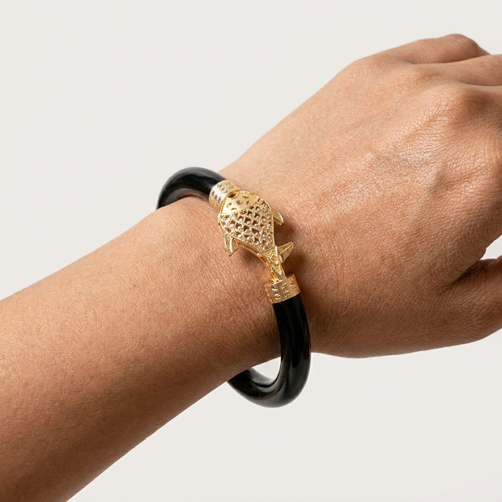 Matsya Pola – 92.5 Hallmarked Sterling Silver Bangle