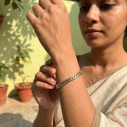 Biruni Noah – 92.5 Hallmarked Sterling Silver Bangle. (WhatsApp us at +91 98312 63343 to place your order)