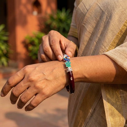 Śikhin Pola | Handcrafted 92.5 Sterling Silver Peacock Pola