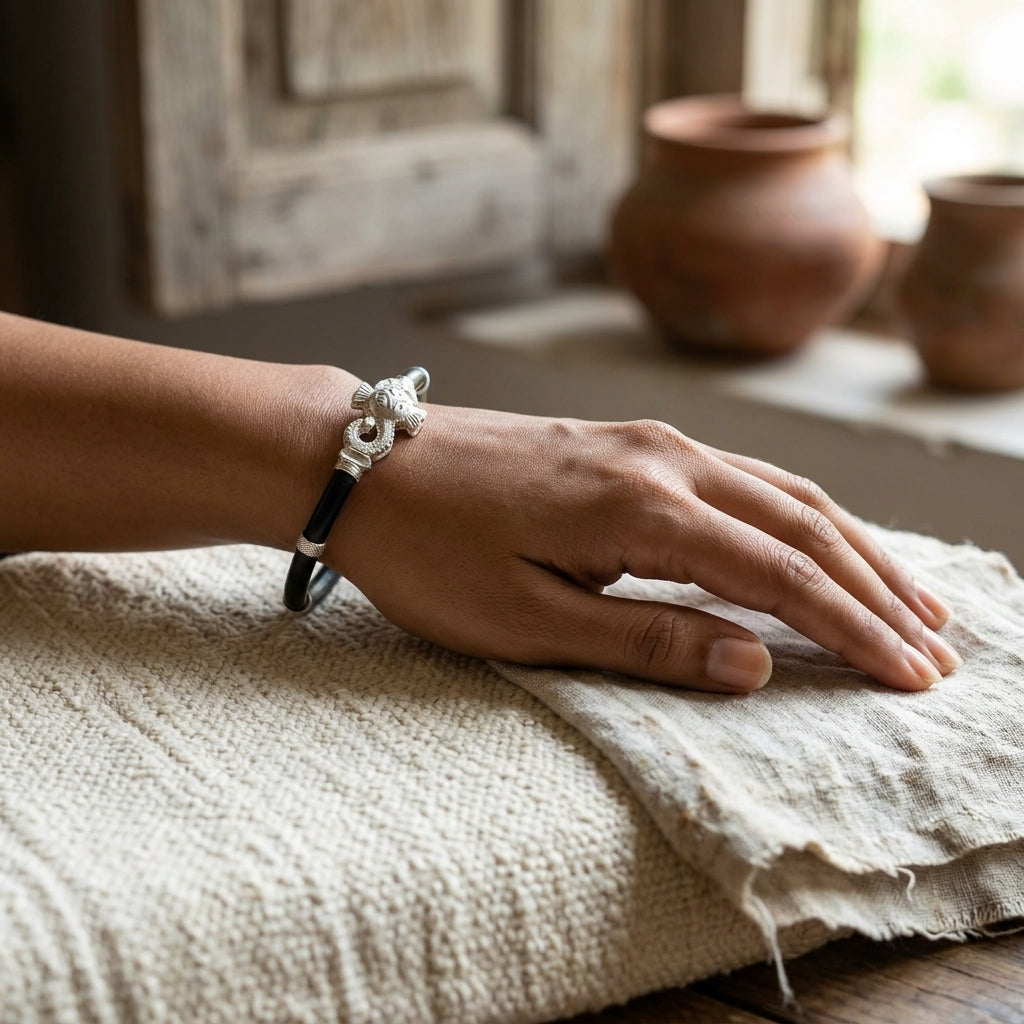Ekadanta Noah | Handcrafted 92.5 Sterling Silver Noa Bangle