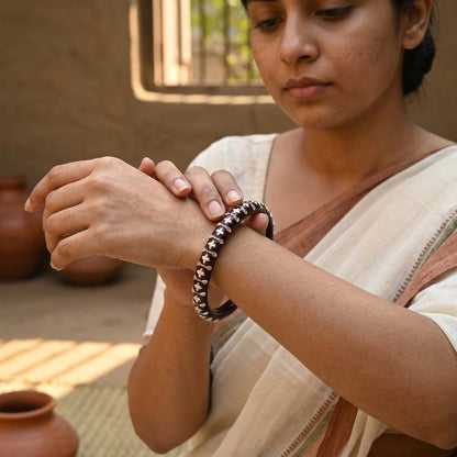 Mallikā Valaya | Handcrafted 92.5 Sterling Silver Pola Bangle